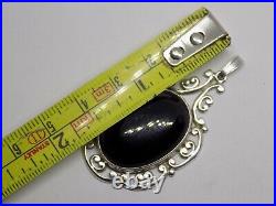 Large Size Scottish Ortak Malcolm Gray Sterling 925 Silver Black Onyx Pendant