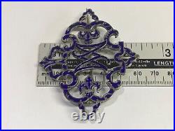 Large Victorian Enameled Silver Scottish Luckenbooth Sweetheart Brooch BEAUTFULL