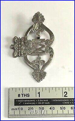 Large Victorian Silver Scottish Luckenbooth Sweetheart Brooch