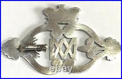 Large Victorian Silver Scottish Luckenbooth Sweetheart Brooch