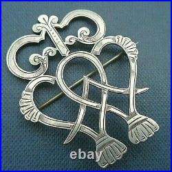 Large Victorian Silver Scottish Luckenbooth Sweetheart Brooch h/m 1896 Chester
