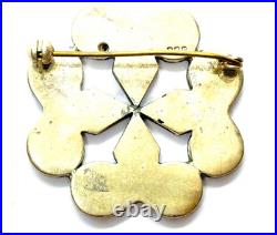 Large Vintage 1976 Scottish Sterling Silver Skara Brae Brooch 13.7 grams