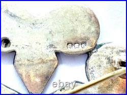Large Vintage 1976 Scottish Sterling Silver Skara Brae Brooch 13.7 grams