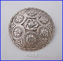 Large mid 20th c Scottish Celtic silver brooch Michael Serebriany Edinburg c1965