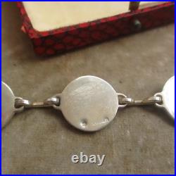 Lovely Vintage Scottish Malcolm Grey Sterling Silver Magnus Cross Bracelet