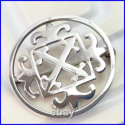 MALCOLM GRAY Scottish Sterling Silver Brooch St Magnus Celtic Shawl Pin