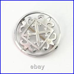 MALCOLM GRAY Scottish Sterling Silver Brooch St Magnus Celtic Shawl Pin