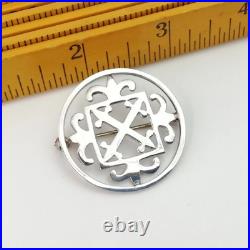 MALCOLM GRAY Scottish Sterling Silver Brooch St Magnus Celtic Shawl Pin