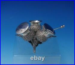 Mackay and Chisholm Scottish Sterling Silver Condiment Set 3pc 3-D Base (#5026)