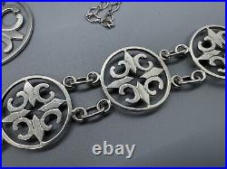 Malcolm Gray Scottish 925 Sterling Silver Cross Set Bracelet Pendant & Brooch