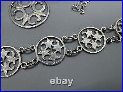 Malcolm Gray Scottish 925 Sterling Silver Cross Set Bracelet Pendant & Brooch