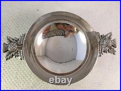 Mappin and Webb Edinburgh Sterling Silver Quaich Thistle Handles 1993 120.4 gr