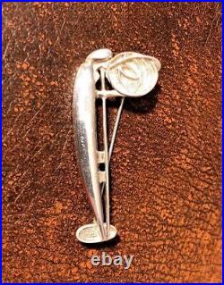 Margaret Charles Rennie Mackintosh Hallmarked Scottish Silver Brooch Pin Rose