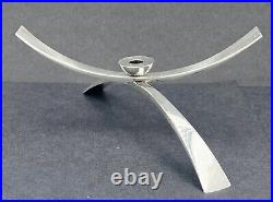 Modernist stylish sterling silver Scottish candle holder Edinburgh 2007