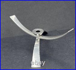 Modernist stylish sterling silver Scottish candle holder Edinburgh 2007