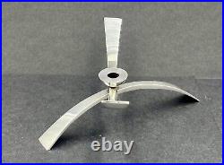 Modernist stylish sterling silver Scottish candle holder Edinburgh 2007