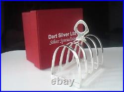 NEW Boxed Scottish Sterling Silver Toast Rack, with King Charles Coronation Mark