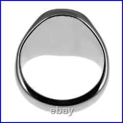 NEW Engraved Signet Rings 925 Solid Sterling Silver 14x12mm Oval UK Hallmarked