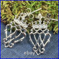 NEW Solid Sterling Silver Luckenbooth Post Earrings Scotland Scottish Bridal 925