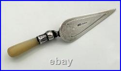 NOVELTY SCOTTISH THISTLE BOOKMARK STERLING SILVER AGATE HANDLE C & N c1910