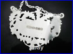New Cast Scottish Sterling Silver GIN Decanter Label (boxed) Dart Silver Ltd