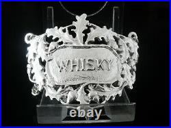 New Cast Scottish Sterling Silver WHISKY Decanter Label (boxed) Dart Silver Ltd