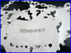 New Cast Scottish Sterling Silver WHISKY Decanter Label (boxed) Dart Silver Ltd
