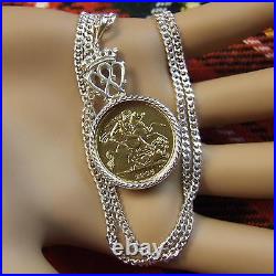 New Sterling silver scottish luckenbooth sovereign pendant