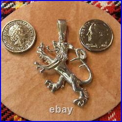 New sterling silver scottish rampant lion pendant
