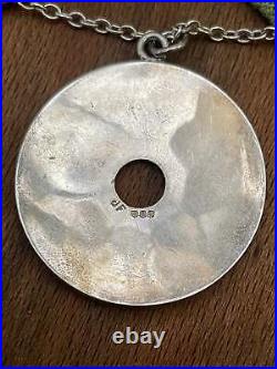 Nice Scottish Celtic John Fraser Pendant and Necklace Solid Sterling 925 Silver