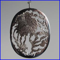 Norman Cherry, Sterling Silver Textured Pendant on Chain, Scottish 1978