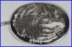 Norman Cherry, Sterling Silver Textured Pendant on Chain, Scottish 1978
