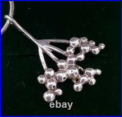 Norman Grant Vintage Scottish Sterling Silver Berries Pendant 1973 Rare