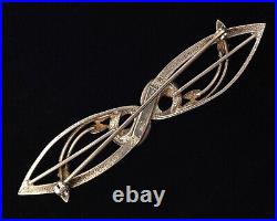 OMG RARE Ola Gorie Hallmarked Edinburgh 1989 Scottish Silver Scarf Brooch in Box