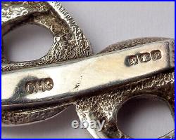 OMG RARE Ola Gorie Hallmarked Edinburgh 1989 Scottish Silver Scarf Brooch in Box