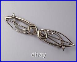 OMG RARE Ola Gorie Hallmarked Edinburgh 1989 Scottish Silver Scarf Brooch in Box