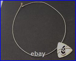 Ola Gorie Aikerness necklace large pendant on omega chain sterling silver