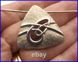 Ola Gorie Aikerness necklace large pendant on omega chain sterling silver