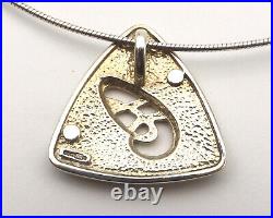 Ola Gorie Aikerness necklace large pendant on omega chain sterling silver