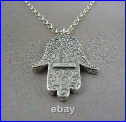 Ola Gorie Khamsa Sterling Silver Pendant Two Chains Scottish