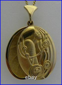 Ola Gorie Mixed Metal Clova Pendant Silver & 9ct Yellow Gold Chain Scottish