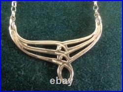 Ola Gorie Orkney Pendant Art Nouveau Design Scottish Sterling Silver 1990s
