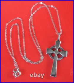 Ola Gorie Orkney Pendant St Peter's Cross Scottish Stg Silver hm 1975 Edinburgh