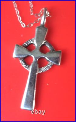 Ola Gorie Orkney Pendant St Peter's Cross Scottish Stg Silver hm 1975 Edinburgh