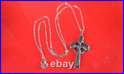 Ola Gorie Orkney Pendant St Peter's Cross Scottish Stg Silver hm 1975 Edinburgh