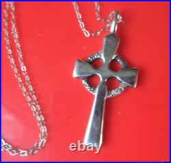 Ola Gorie Orkney Pendant St Peter's Cross Scottish Stg Silver hm 1975 Edinburgh
