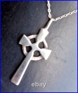 Ola Gorie Orkney Pendant St Peter's Cross Scottish Stg Silver hm 1975 Edinburgh