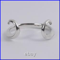 Ola Gorie Orkney Scottish Sterling Silver Torque Bangle 68 Grams