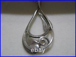 Ola Gorie Scottish Designer Large Cecily Art Nouveau Style Silver Pendant Omg