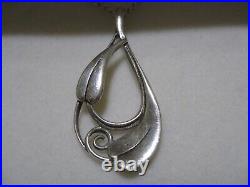 Ola Gorie Scottish Designer Large Cecily Art Nouveau Style Silver Pendant Omg